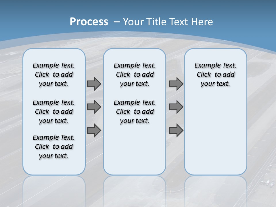 An Aerial View Of An Airport With Planes PowerPoint Template