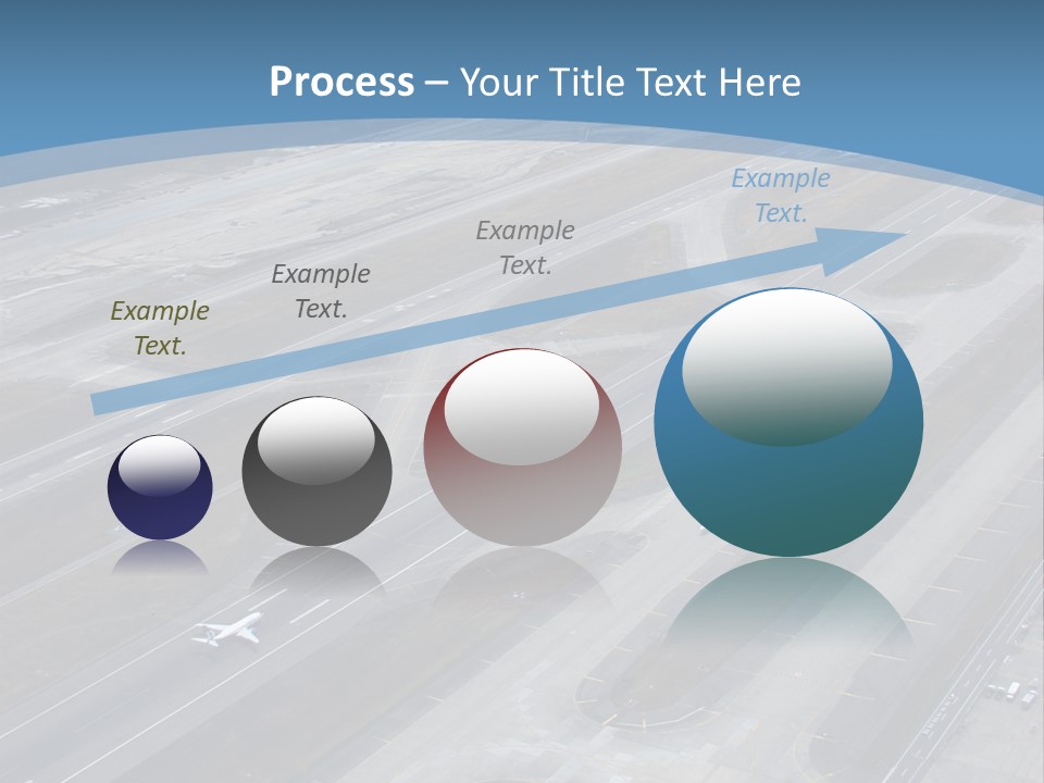An Aerial View Of An Airport With Planes PowerPoint Template