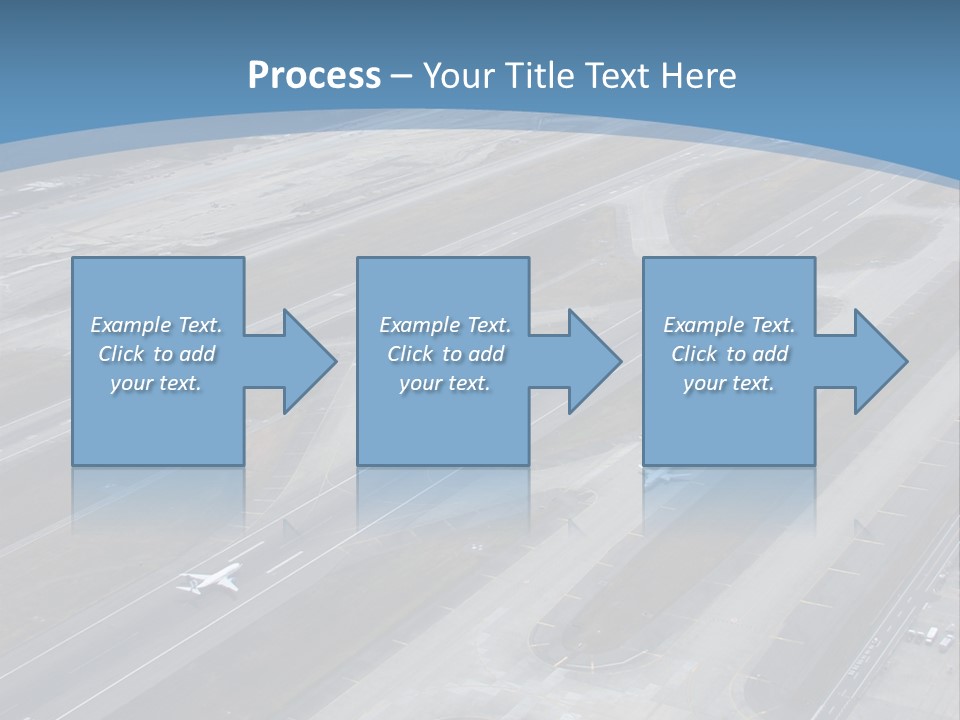 An Aerial View Of An Airport With Planes PowerPoint Template