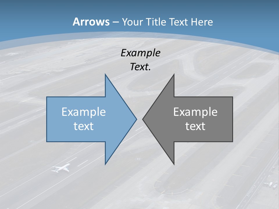 An Aerial View Of An Airport With Planes PowerPoint Template