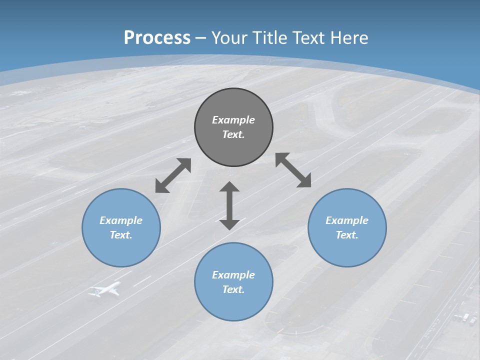 An Aerial View Of An Airport With Planes PowerPoint Template