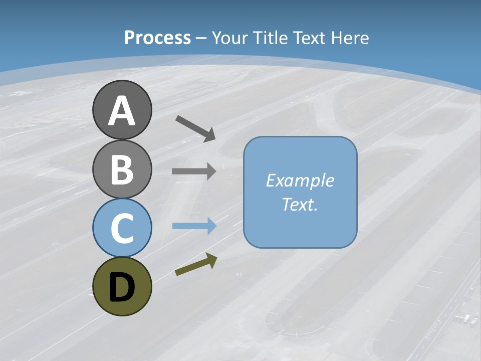 An Aerial View Of An Airport With Planes PowerPoint Template
