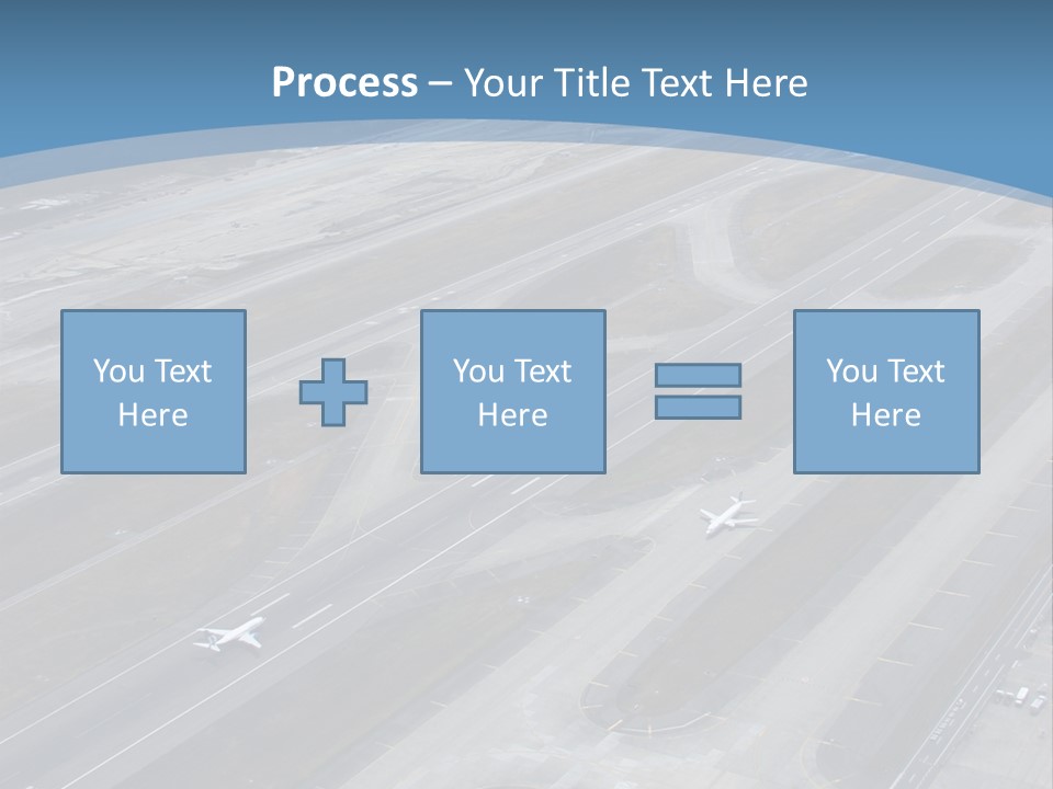An Aerial View Of An Airport With Planes PowerPoint Template