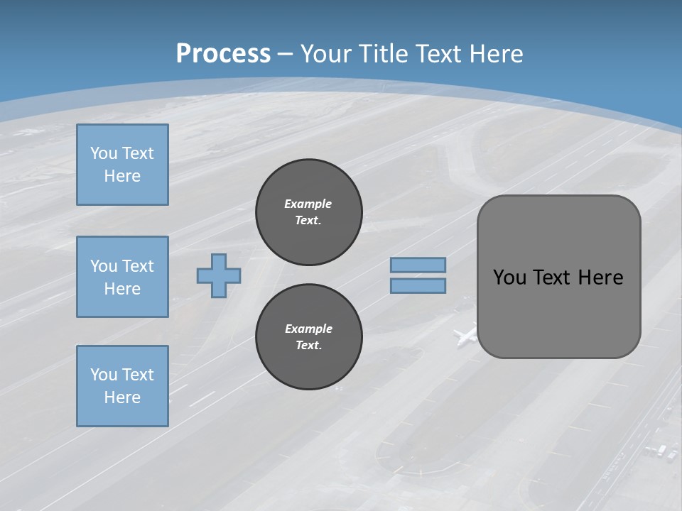 An Aerial View Of An Airport With Planes PowerPoint Template