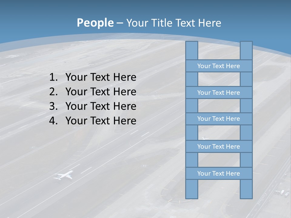 An Aerial View Of An Airport With Planes PowerPoint Template