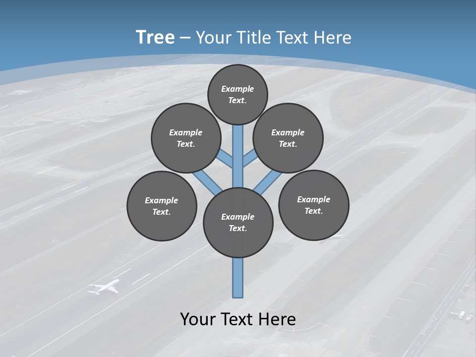 An Aerial View Of An Airport With Planes PowerPoint Template