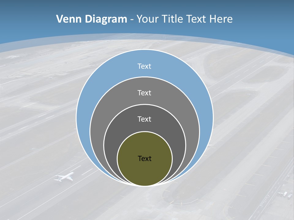 An Aerial View Of An Airport With Planes PowerPoint Template