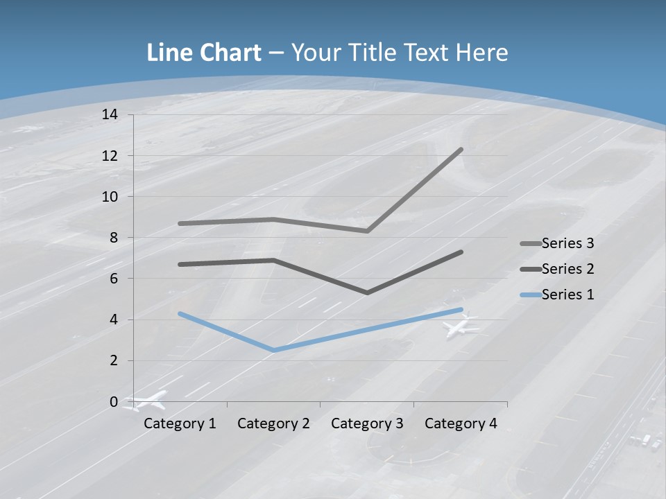 An Aerial View Of An Airport With Planes PowerPoint Template