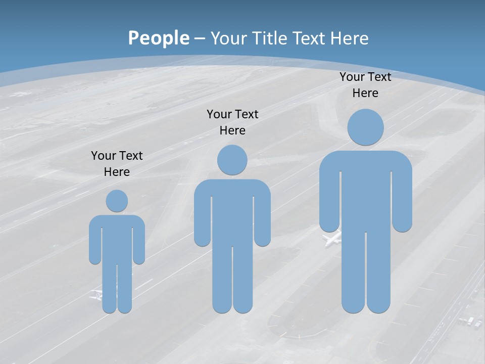 An Aerial View Of An Airport With Planes PowerPoint Template