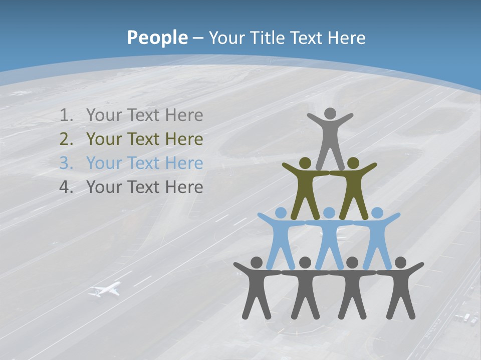 An Aerial View Of An Airport With Planes PowerPoint Template