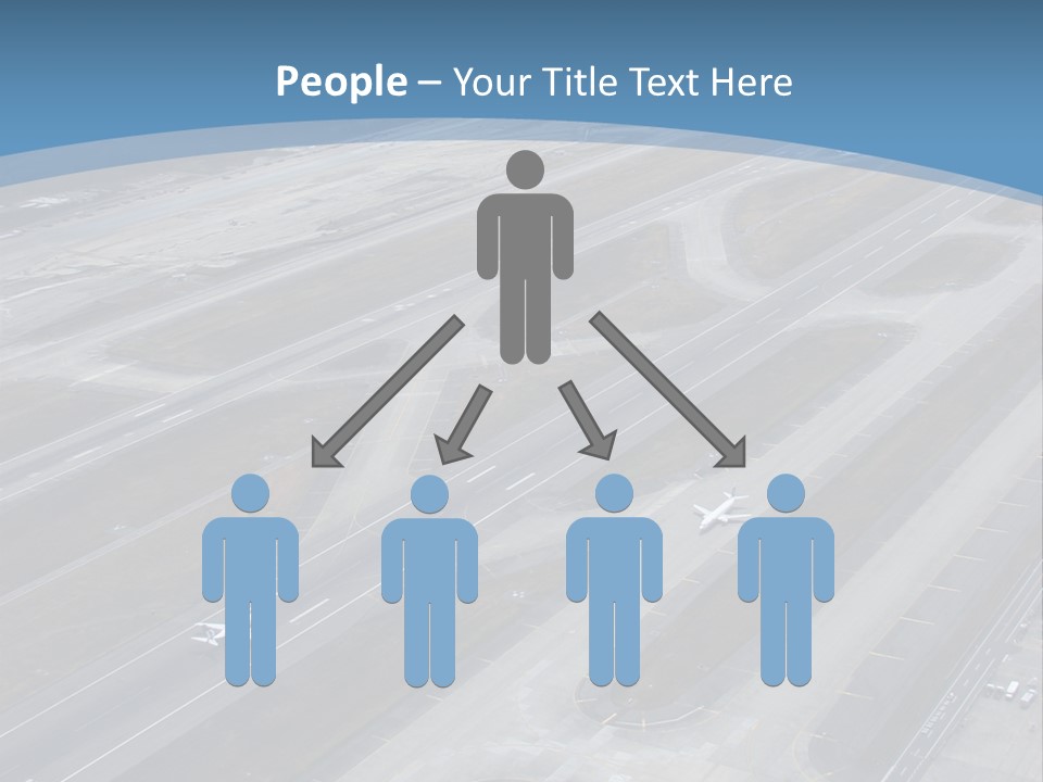 An Aerial View Of An Airport With Planes PowerPoint Template