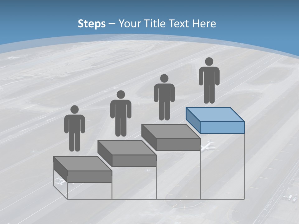 An Aerial View Of An Airport With Planes PowerPoint Template