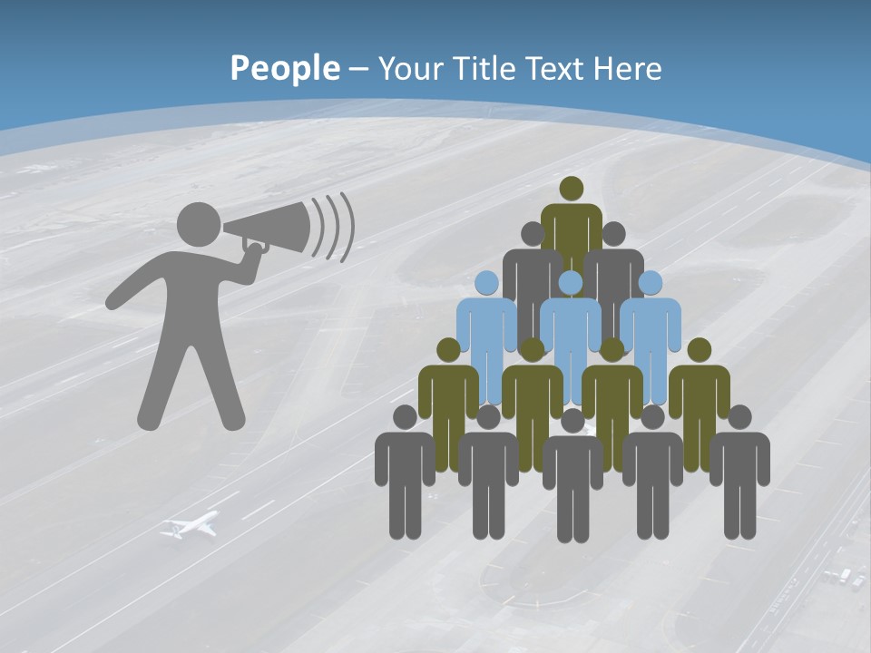 An Aerial View Of An Airport With Planes PowerPoint Template