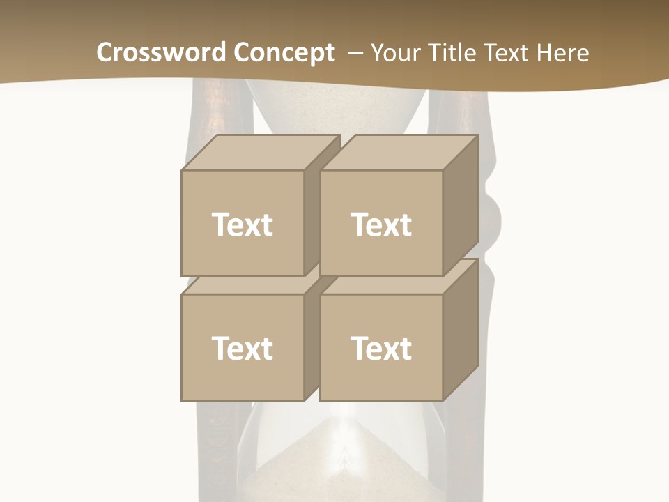 Hourglass Isolated On White Front View PowerPoint Template