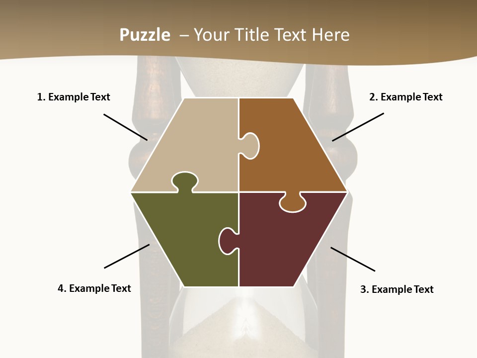 Hourglass Isolated On White Front View PowerPoint Template