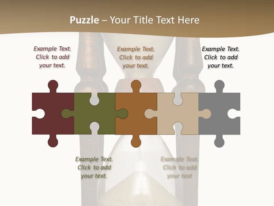 Hourglass Isolated On White Front View PowerPoint Template