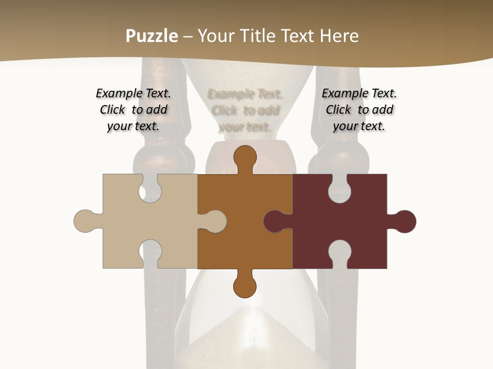 Hourglass Isolated On White Front View PowerPoint Template