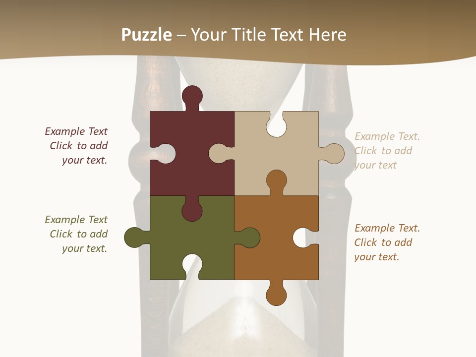 Hourglass Isolated On White Front View PowerPoint Template