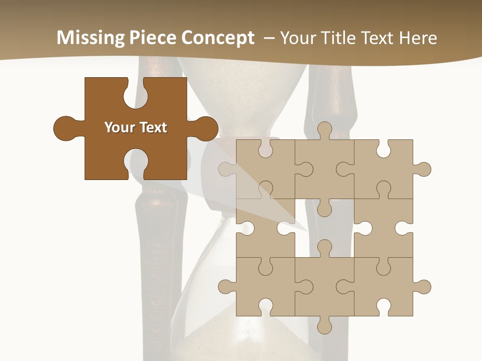 Hourglass Isolated On White Front View PowerPoint Template