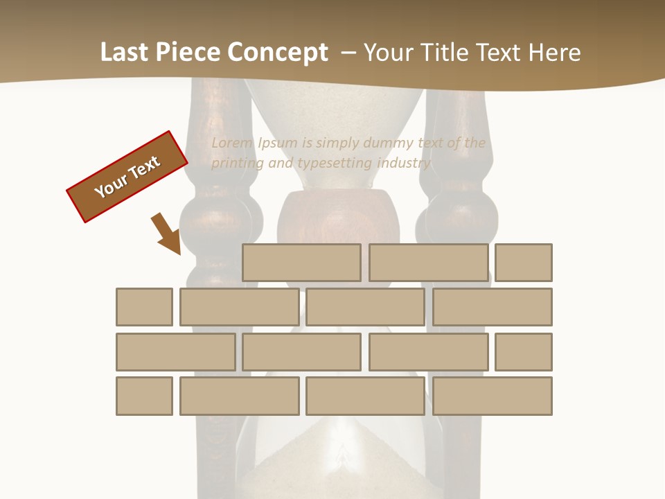 Hourglass Isolated On White Front View PowerPoint Template