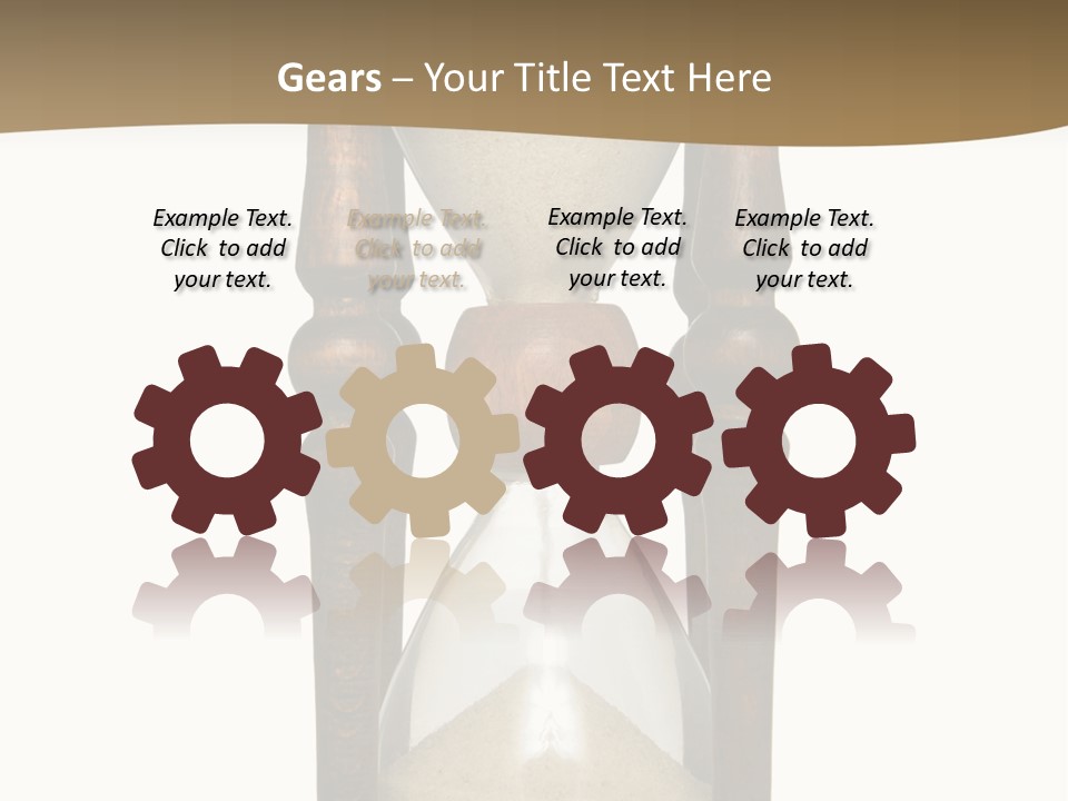 Hourglass Isolated On White Front View PowerPoint Template