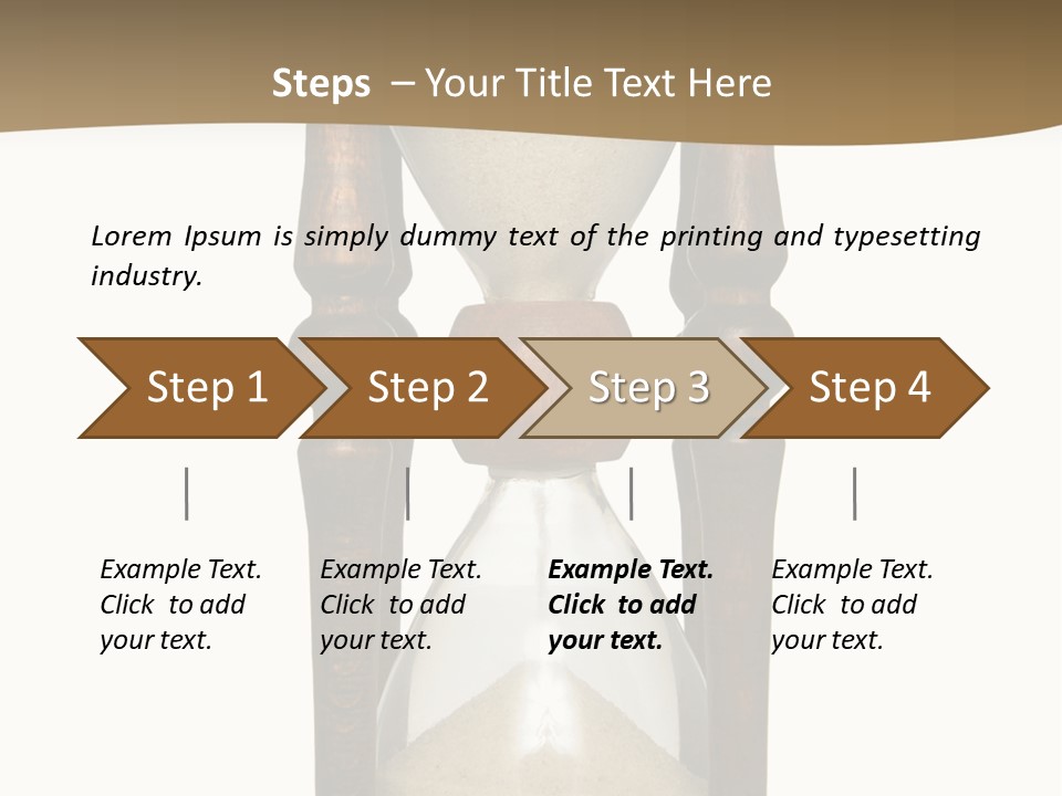 Hourglass Isolated On White Front View PowerPoint Template