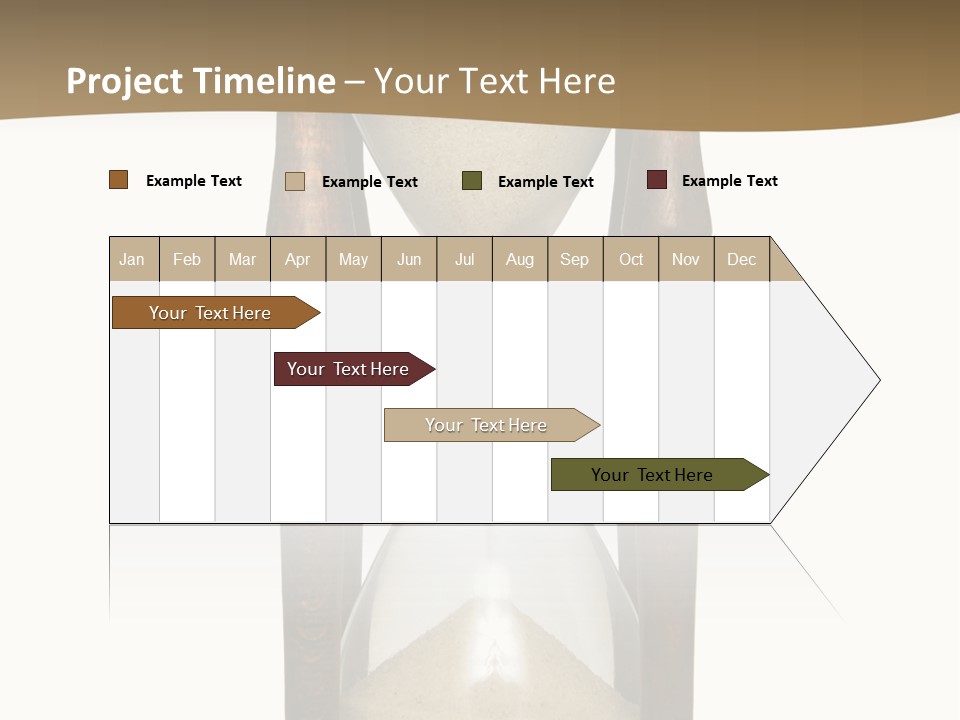 Hourglass Isolated On White Front View PowerPoint Template