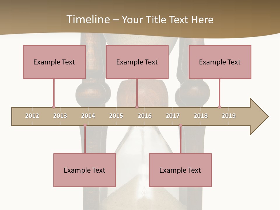 Hourglass Isolated On White Front View PowerPoint Template