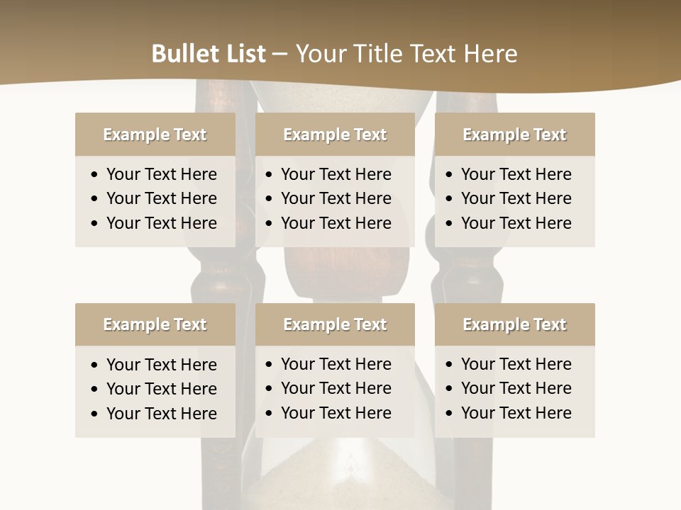 Hourglass Isolated On White Front View PowerPoint Template