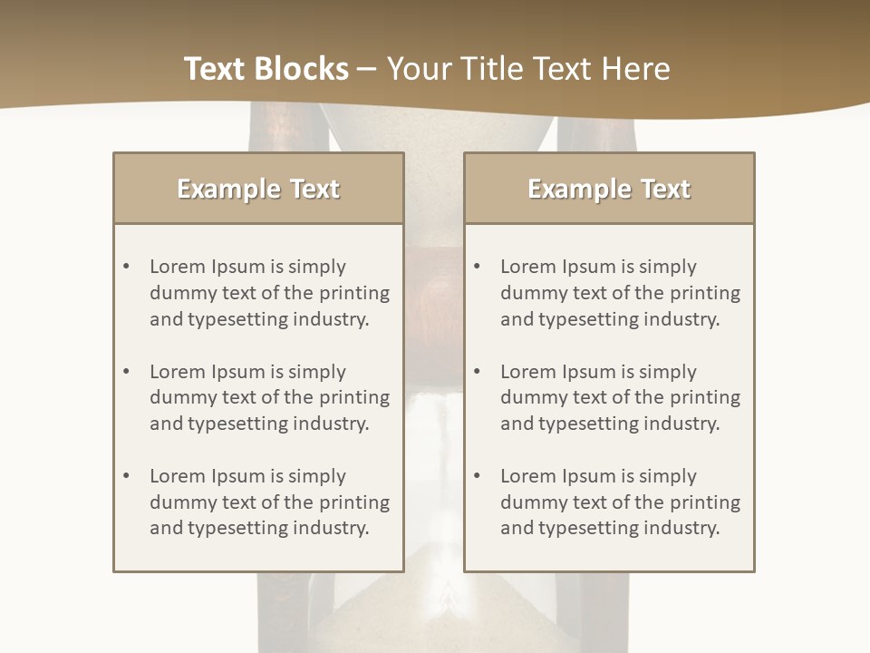 Hourglass Isolated On White Front View PowerPoint Template