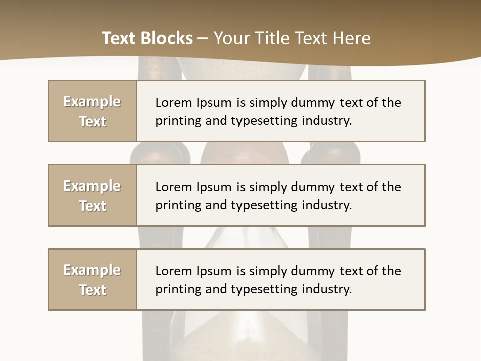 Hourglass Isolated On White Front View PowerPoint Template