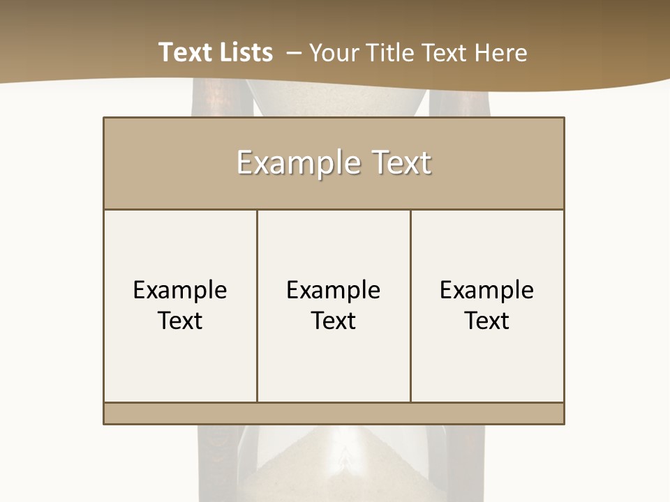 Hourglass Isolated On White Front View PowerPoint Template
