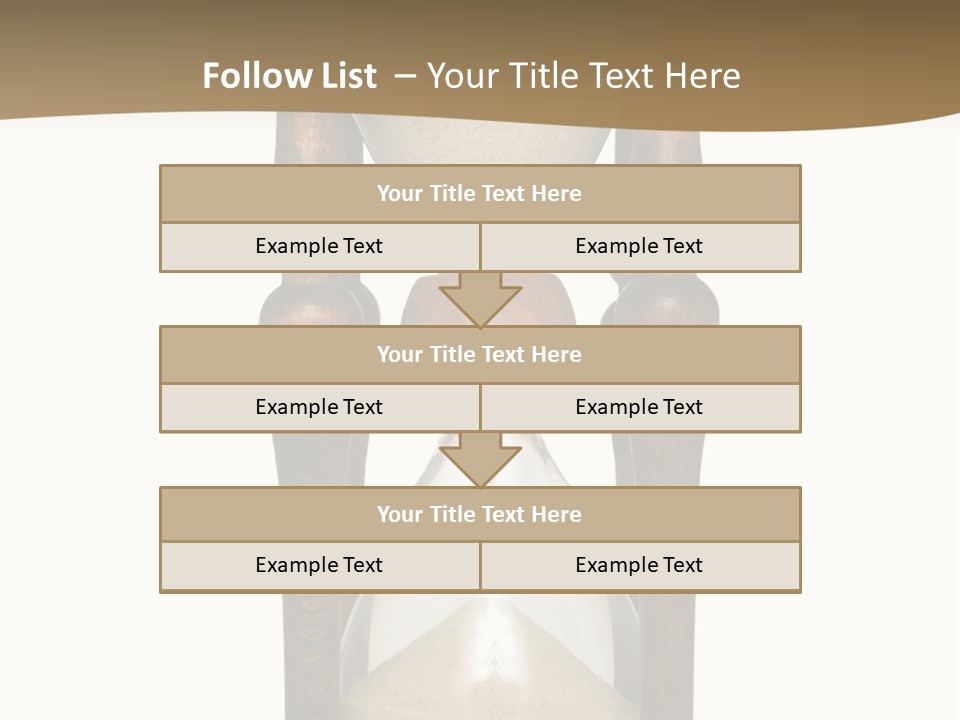 Hourglass Isolated On White Front View PowerPoint Template