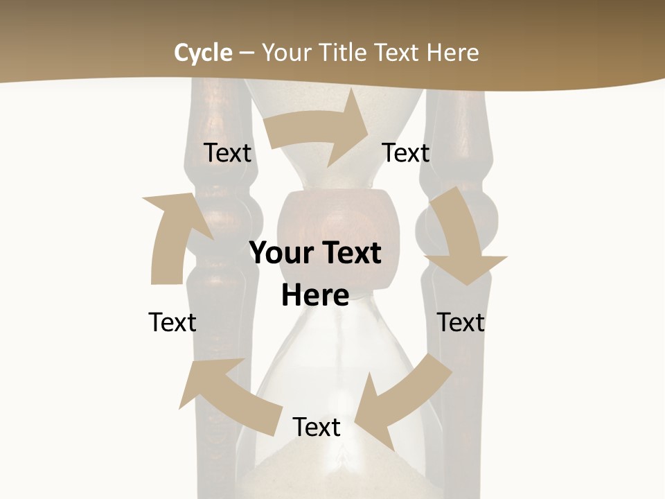 Hourglass Isolated On White Front View PowerPoint Template