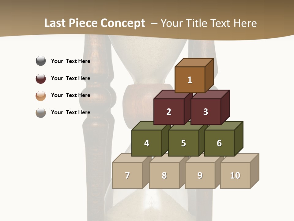 Hourglass Isolated On White Front View PowerPoint Template