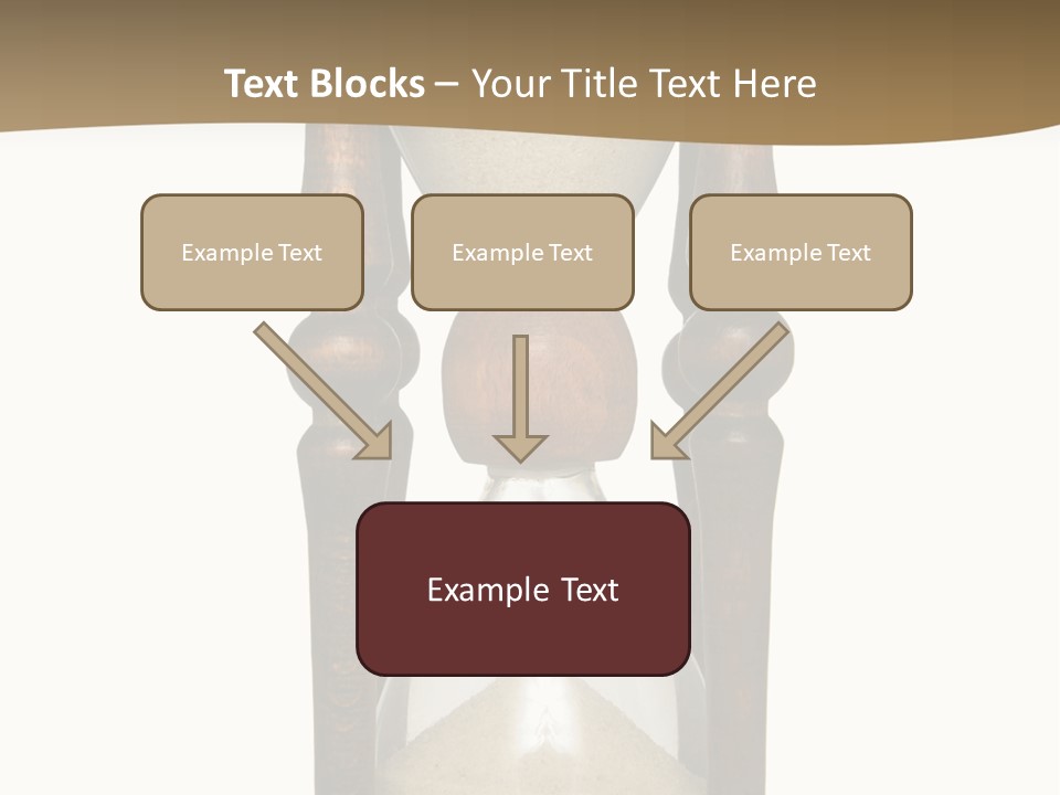 Hourglass Isolated On White Front View PowerPoint Template