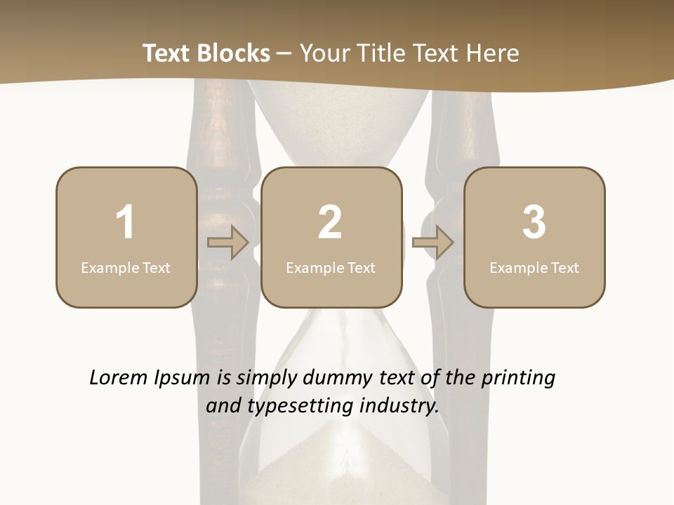 Hourglass Isolated On White Front View PowerPoint Template