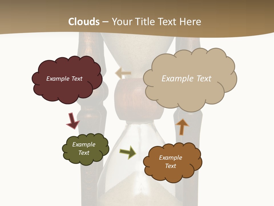 Hourglass Isolated On White Front View PowerPoint Template