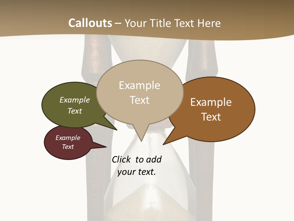 Hourglass Isolated On White Front View PowerPoint Template