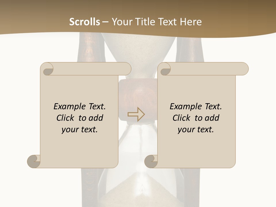 Hourglass Isolated On White Front View PowerPoint Template