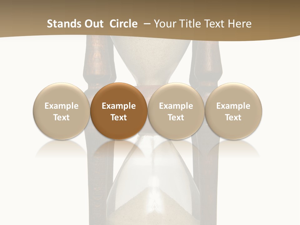 Hourglass Isolated On White Front View PowerPoint Template
