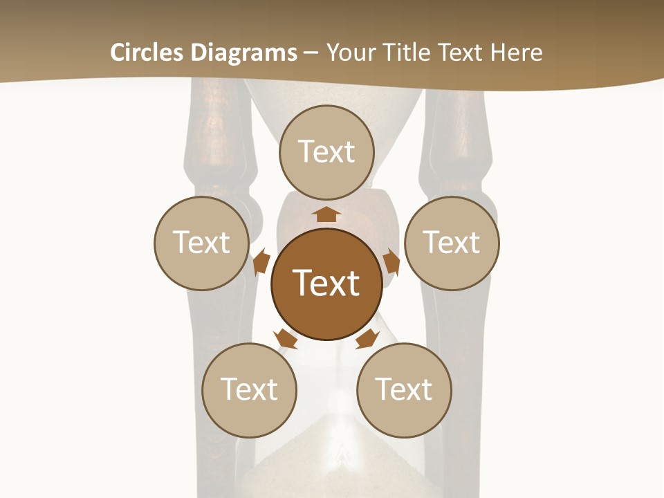 Hourglass Isolated On White Front View PowerPoint Template