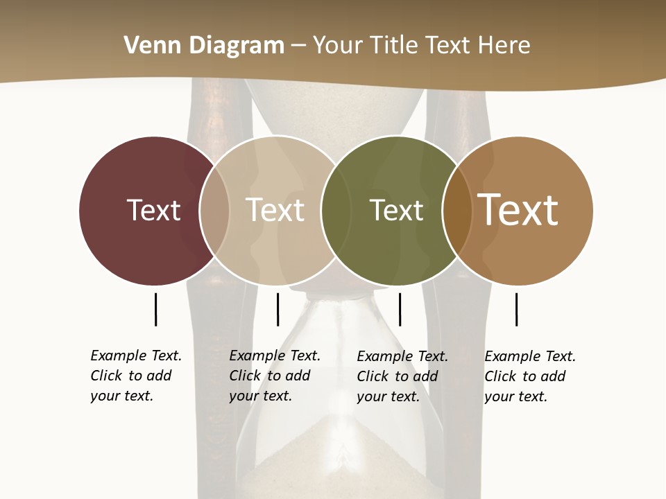 Hourglass Isolated On White Front View PowerPoint Template