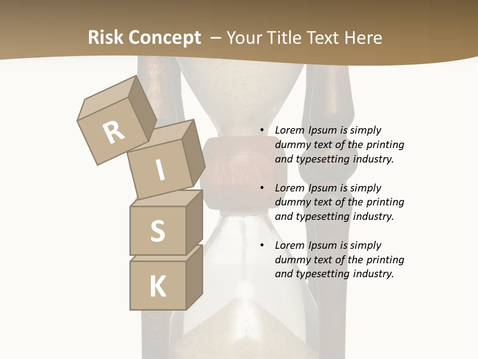 Hourglass Isolated On White Front View PowerPoint Template