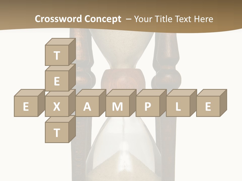 Hourglass Isolated On White Front View PowerPoint Template