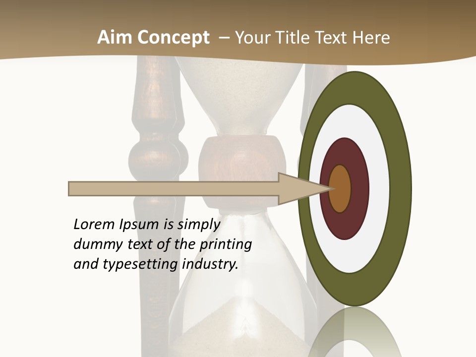 Hourglass Isolated On White Front View PowerPoint Template