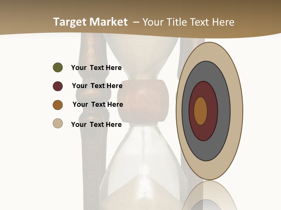 Hourglass Isolated On White Front View PowerPoint Template