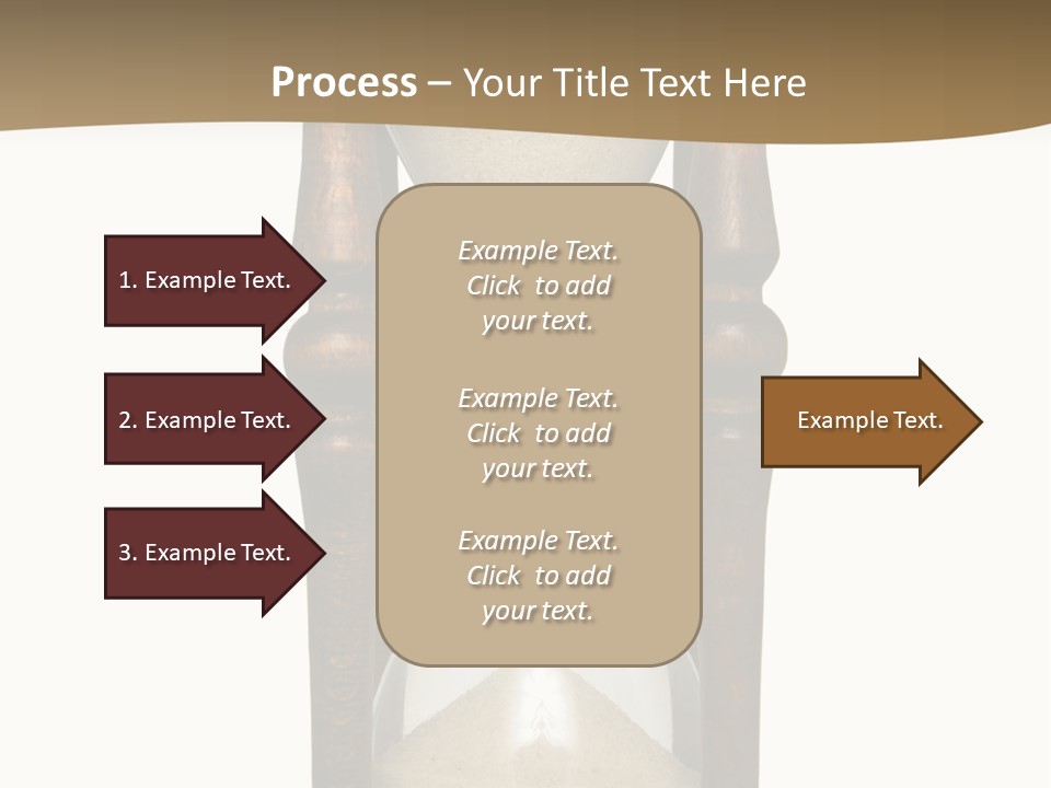 Hourglass Isolated On White Front View PowerPoint Template