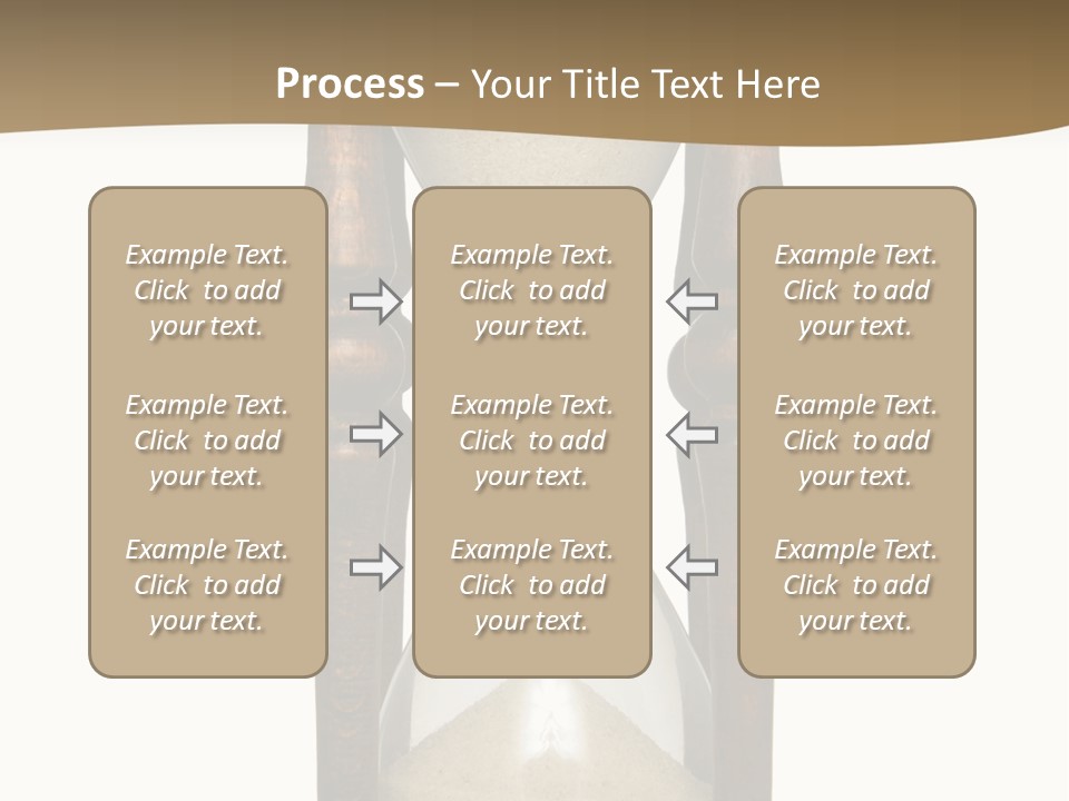 Hourglass Isolated On White Front View PowerPoint Template