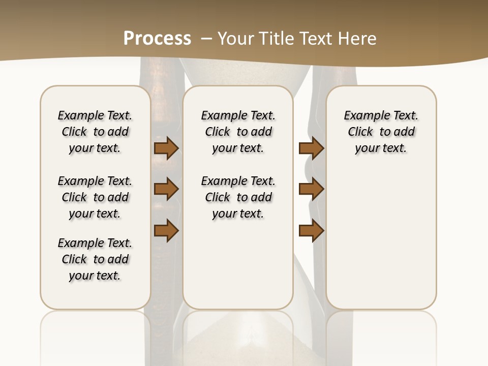 Hourglass Isolated On White Front View PowerPoint Template